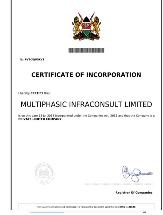 Certificate of Incorporation